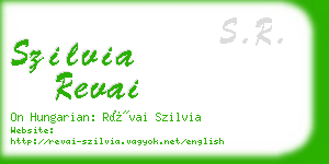 szilvia revai business card